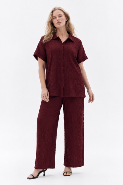 Elisho Premium Textured Muslin Fabric Women's Shirt and Pants Set