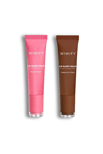 WIWIFY Warm & Juicy Lip Duo, Guava Glaze Balm + Cappuccino Glaze Balm |   She...