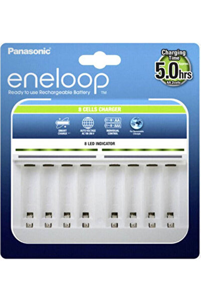 PANASONIC Φορτιστής Eneloop BQ-CC63 8 Θέσεων για 8 Μπαταρίες Ni-MH Μεγέθους A...