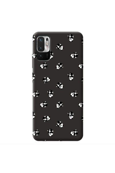 Other Xiaomi Redmi Note 10 Pro 5G Small Pandas Black Colored Silicone TPU Θήκη