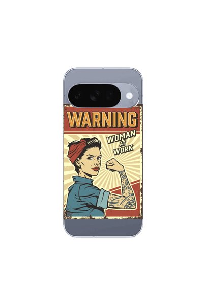 Other Google Pixel 10 Woman at work Transparent Silicone TPU Θήκη