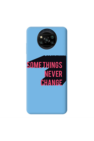 Other Xiaomi Poco X3 /X3 Pro Somethings Never Change Blue Colored Silicone TP...