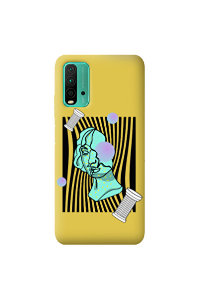 Other Xiaomi Poco M3 Columns Yellow Colored Silicone TPU Θήκη