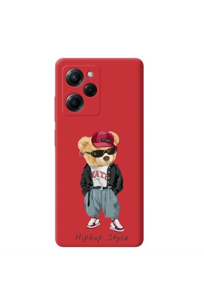 Other Xiaomi Poco X5 Pro Hip hop style Red Colored Silicone TPU Θήκη