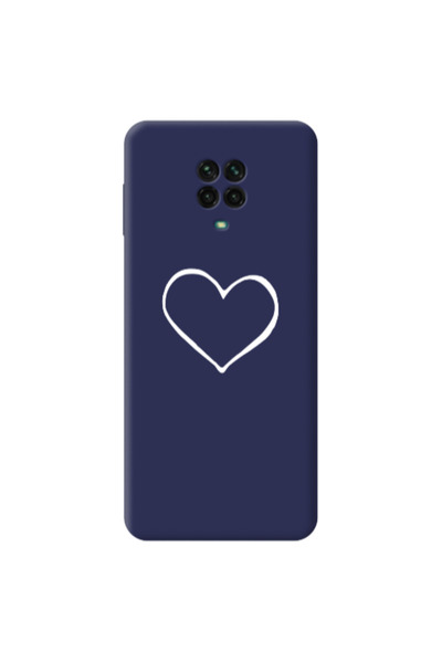 Other Xiaomi Redmi Note 9 Pro White heart Dark blue Colored Silicone TPU Θήκη