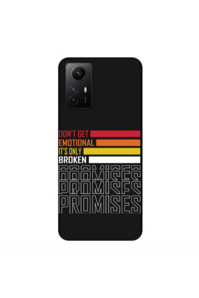 Other Xiaomi Redmi Note 12s Dont Get Emotional Black Colored Silicone TPU Θήκη