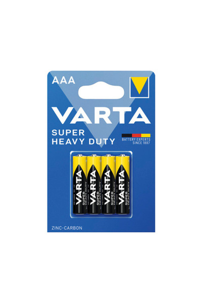 OEM Varta AAA 1.5V μπαταρίες ψευδαργύρου-άνθρακα, συσκευασία 4 τεμαχίων