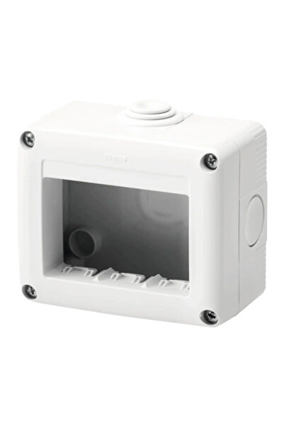 OEM Doză pentru aparate Gewiss, 3 module, IP44, montaj aplicat, gri