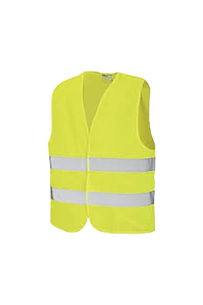 OEM Vestă de semnalizare DCT Neon din poliester galben reflectorizant, mărime L