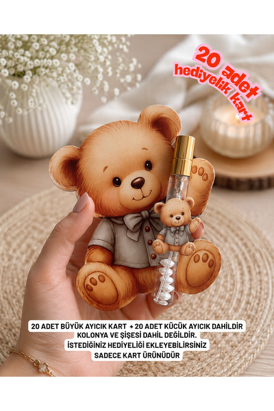 Dijital Nostal Sevimli Ayıcıklı Hediyelik Kart- Doğum Günü I Baby Shower I Do...