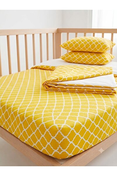 Ercahome tekstil Elastic Ranforce Fabric Pillowed Bed Sheet/ Yellow 100X 200