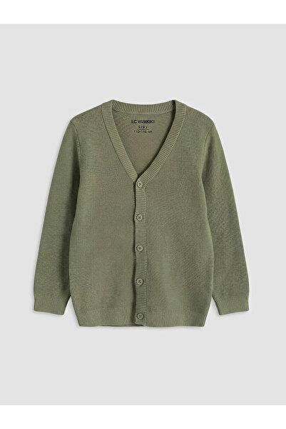 LC Waikiki Vizyon New Season V-Neck Long Sleeve Boys' Knitwear Cardigan