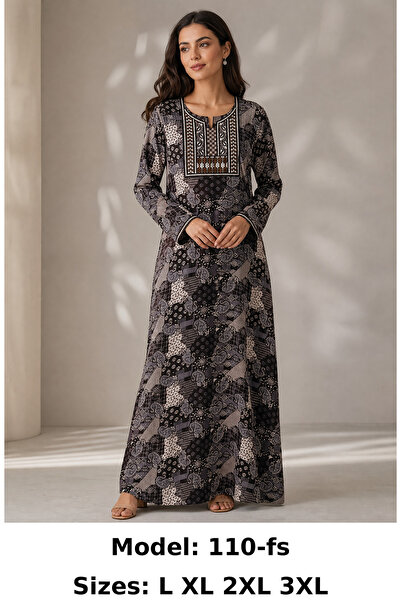 TUFAHA Long Sleeve Embroidered Kashmiri Shirt