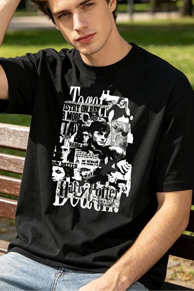 Fleck Casual Style T Shirts For Men Harry Potter Deathly Hallows Personalized...
