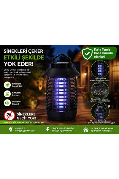 Ece Umala HK-1217 Fanus Tipi UV Işınlı Elektrikli Sinek Öldürücü Cihaz Askı H...