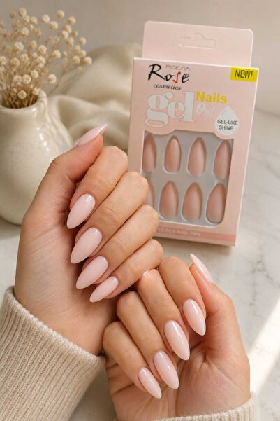 Kinlee 12'li Mat Stiletto Takma Tırnak Seti | Siyah - Beyaz - Nude Renk Seçen...