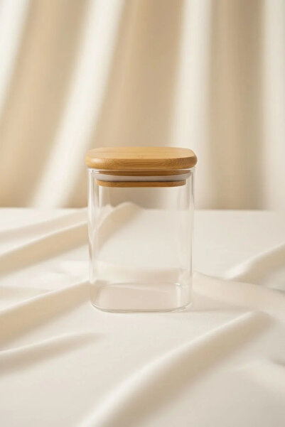 Bereketli Store Arow Madre 325 ml Glass Jar with Bamboo Lid |   Food and Stor...
