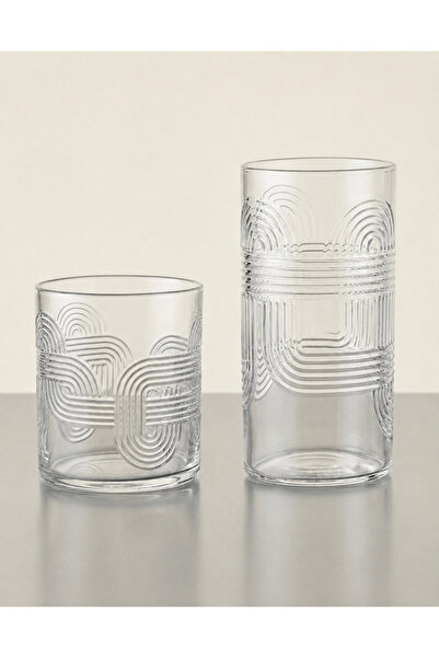 Paşabahçe Viola Water and Soft Drink Set: 6 Short 340Cc and 6 Long 430Cc