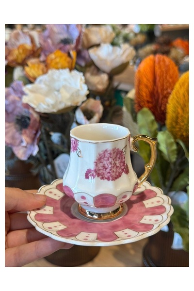 ACAR Queen Victoria Royal Hand Painted 6-Person Coffee Cup Set - 90 ml