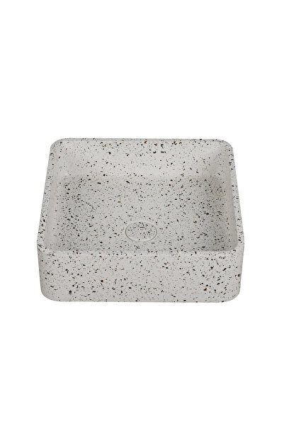 Karag Επιτραπέζιος νιπτήρας με βαλβίδα IRA Stracciatella CS-0009 39x39x12εκ. ...