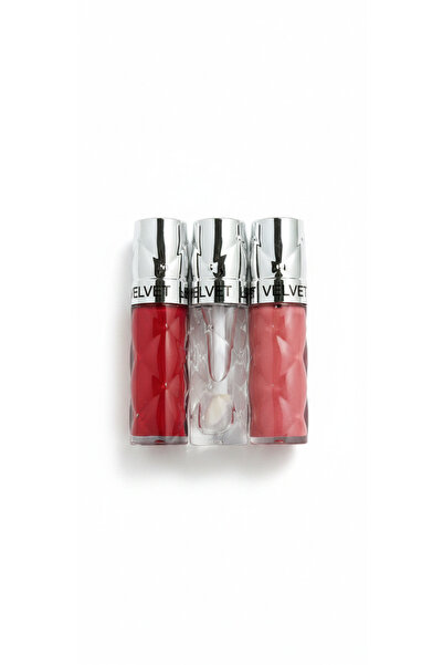 Soft Velvet Soft Fluff Lip Oil 3-Piece Set Moisturizing and Glossy Lip Care