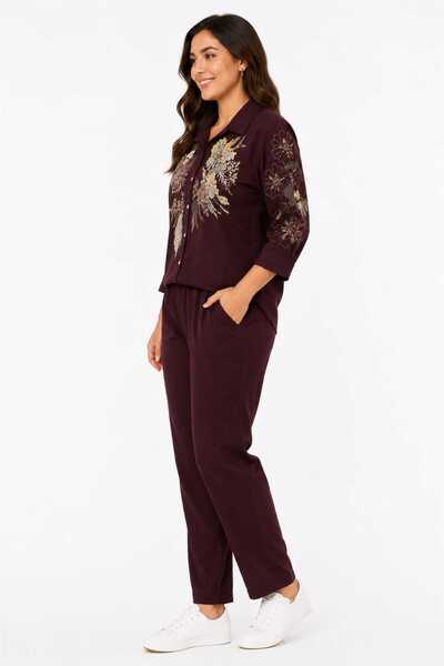 Bella Design Maroon Speckled Co-Ord Set