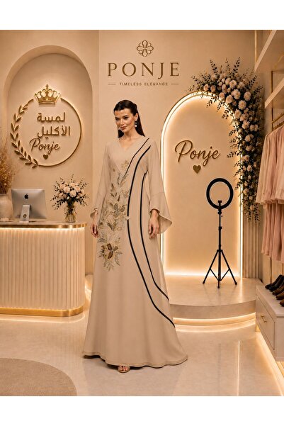 genric Luxurious Deep Navy Blue Jalabiya