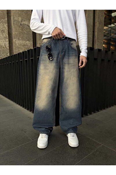 Loftpace Eskitme Mavi Extra Baggy Jean