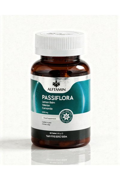 ALFTAMİN Passiflora Lemon Balm Valerian 1000 Mg 60 Capsules