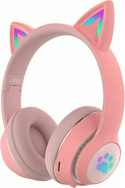 OEM L550 Ασύρματα ακουστικά κεφαλής Bluetooth με 9 ώρες λειτουργίας, Ροζ