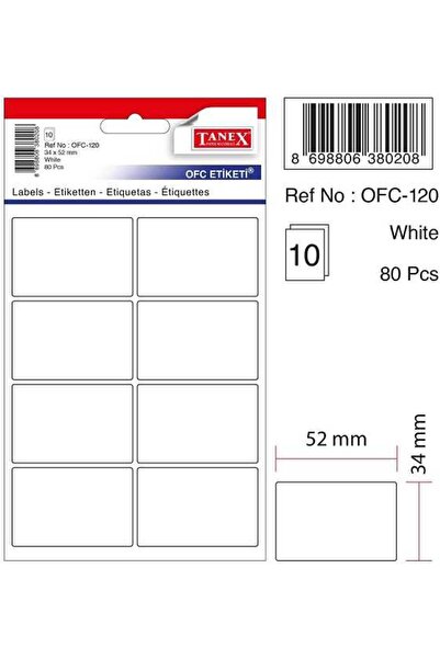 Tanex Label Ofc-120 10Lu - 2 Packs