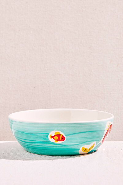 Paşabahçe Mermaid Ceramic Bowl, Stylish Tableware, Kitchen Accessory