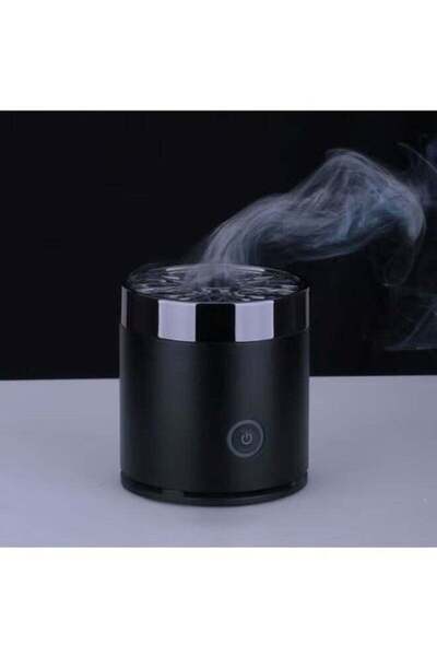 ELTRAZONE Round Metal Bakhoor Incense Burner – Classic Black Oud Burner for H...