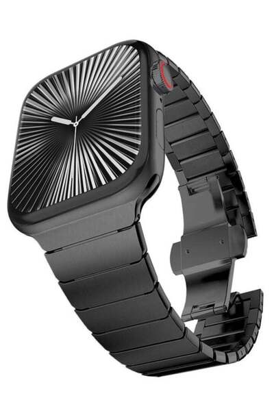 ELTRAZONE Stainless Steel Strap for iWatch 49mm-42mm - Black Replacement Band...