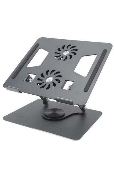 ELTRAZONE 360° Rotatable Laptop Stand with Built-In Cooling Fans – Adjustable...
