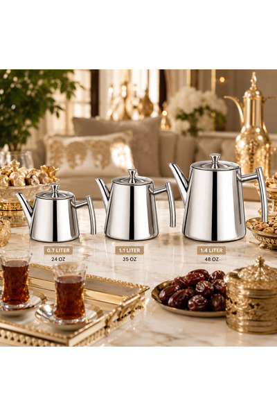 Dania Premium Stainless Steel Teapot with Wooden Handle and Lid - Available i...
