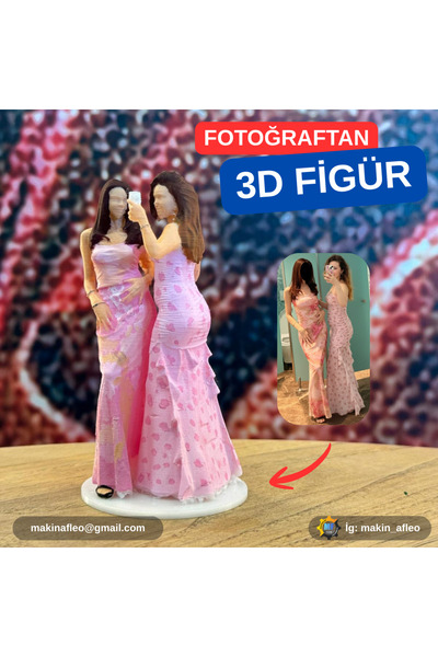 Kişiye Özel 3D Arkadaşlar Figür (20cm)