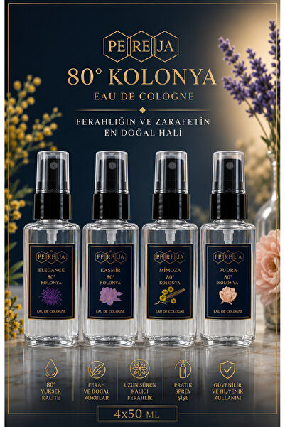 Pereja 4’Lü Mini Çanta Boy Kolonya Serisi 4x50 ML
