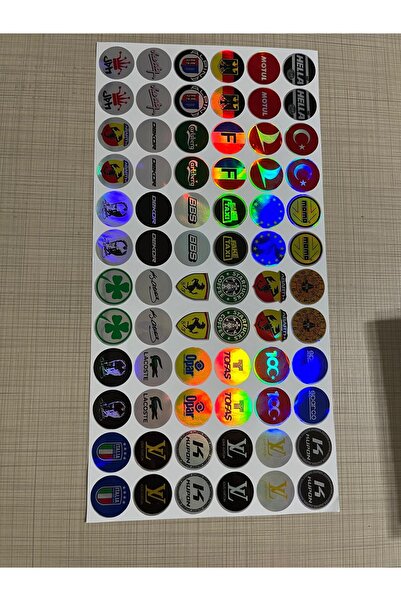 CEBECİOTO 72 ADET HOLOGRAM 3X3 EBATINDA PLAKA PULU