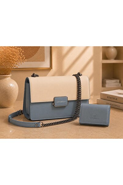 Chrisbella Leather Shoulder Bag with Matching Wallet | Women's Crossbody Chai...