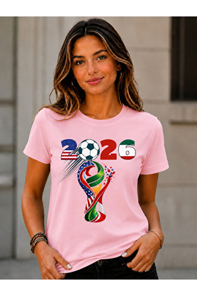 VODEXA Μπλουζάκι Unisex Oversize WORLD CUP με στάμπα, 100% βαμβακερό, άνετη ε...