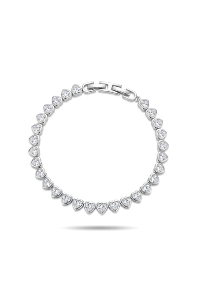 h&b design jewel Steel Heart Stone Bracelet