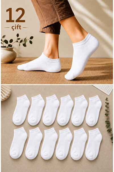 ck socks 12 Pairs of White Booties Unisex Socks |   Cotton, Breathable, Anti-...