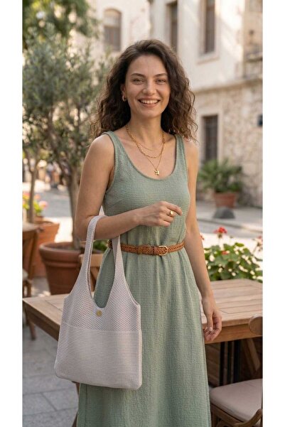 CebeTriko Cotton Women's Knitwear Knitted Stylish Shoulder Bag Summer Unlined...