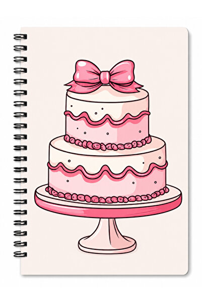 Panda 🎂   Happy Birthday A5 Spiral Notebook with Cake |   Striped Notepad | ...