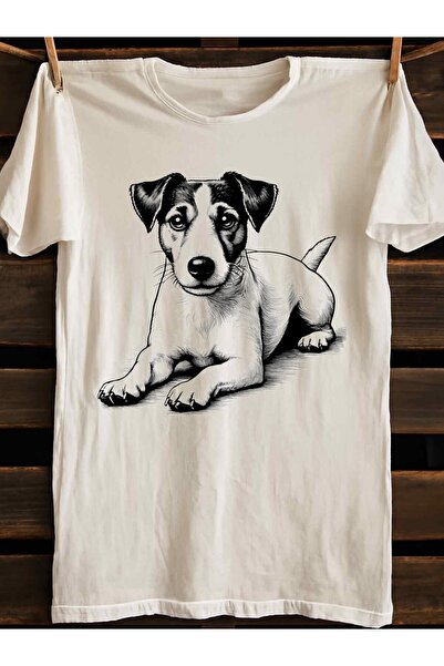 STITCHLY 1pc Men'S Funny Jack Russell Dog Graphic T-Shirt - Lightweight Breat...