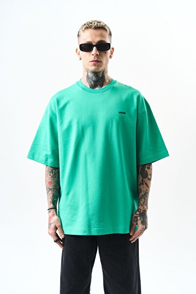 Respire Tricou supradimensionat imprimat prin injecție, verde