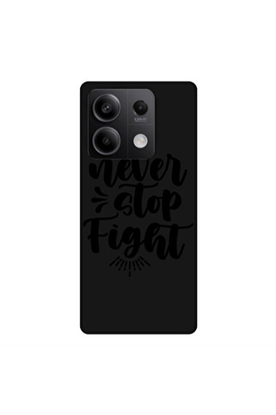 Other Xiaomi Redmi Note 13 5G Never stop fight Black Colored Silicone TPU Θήκη