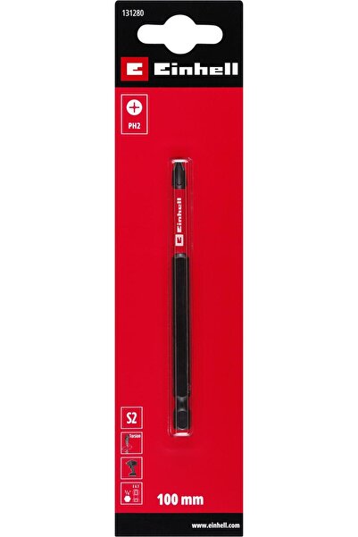 Einhell Orijinal Darbeli Bit, 100 mm, PH2 (S2 Çelik, Torsiyon Bölgesi, Veriml...