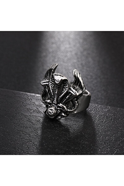 Viking Gotik Stil Motorcu Vintage Tarz Ayarlanabilir Yüzük
